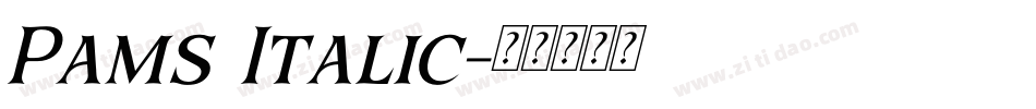 Pams Italic字体转换